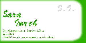 sara imreh business card