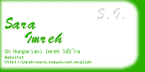 sara imreh business card